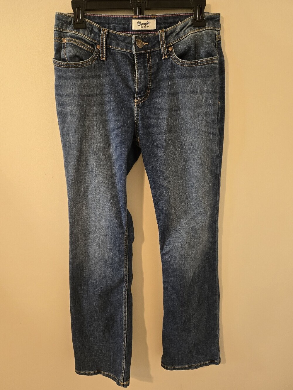 Wrangler Retro Mid Rise Boot Cut Jeans Women’s Size 7x32 Medium Wash Stretch - Picture 3 of 12